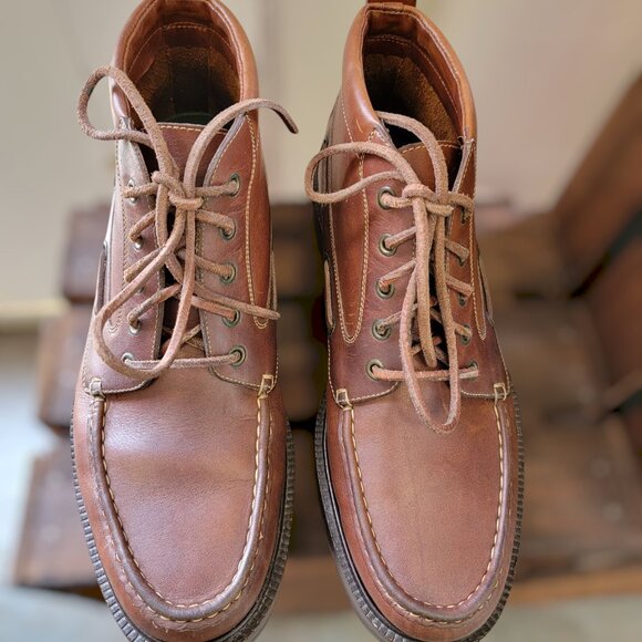 H.S. Track & Co Classic Chukka Boots Size 10M Brown Leather Vibram Sole main image 9